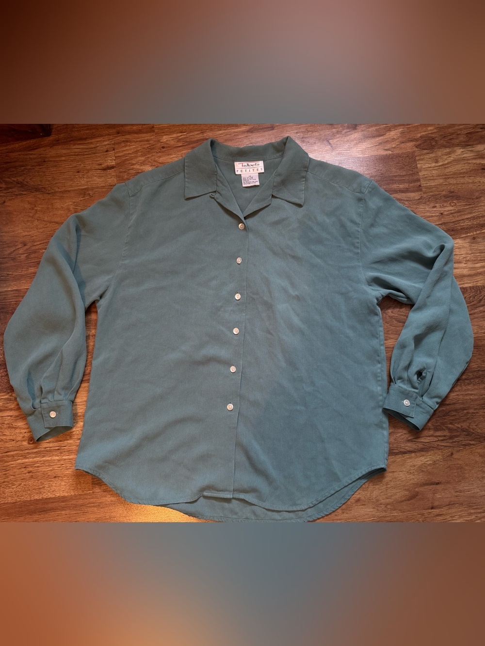 Talbots Teal Button-Down Shirt